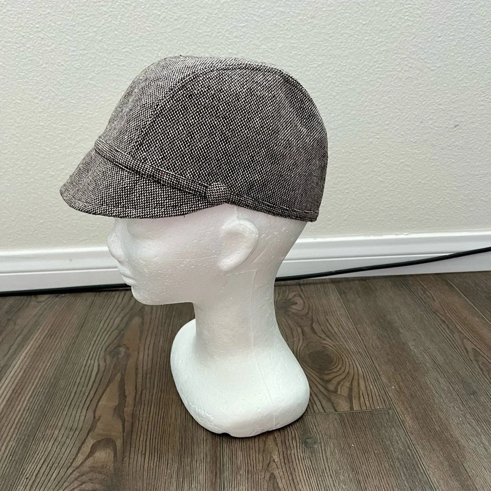 Men's Gray Tweed Cap